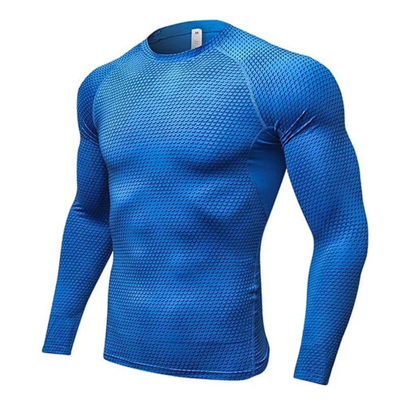 Quick Dry Workout Running Shirt Compression Fitness Tops Breathable Jersey Gym T-Shirts Clothing Rashguard Male Sport Shirts Men
