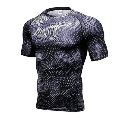Quick Dry Workout Running Shirt Compression Fitness Tops Breathable Jersey Gym T-Shirts Clothing Rashguard Male Sport Shirts Men