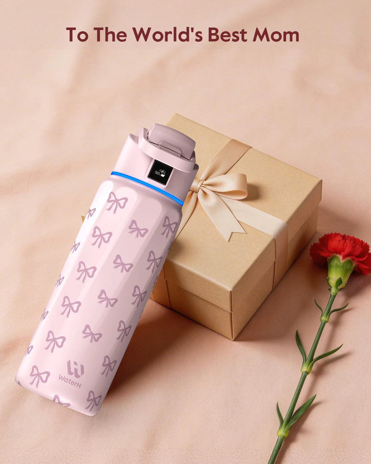 Waterh Boost Smart Water Bottle: 32 Oz Hydration Tracker with APP & Insulation