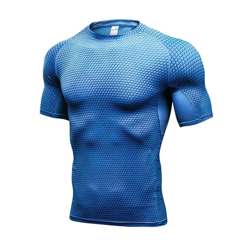 Quick Dry Workout Running Shirt Compression Fitness Tops Breathable Jersey Gym T-Shirts Clothing Rashguard Male Sport Shirts Men