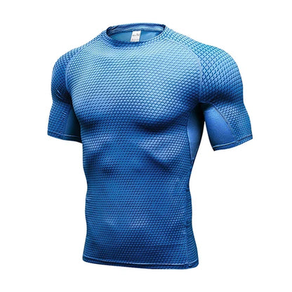 Quick Dry Workout Running Shirt Compression Fitness Tops Breathable Jersey Gym T-Shirts Clothing Rashguard Male Sport Shirts Men