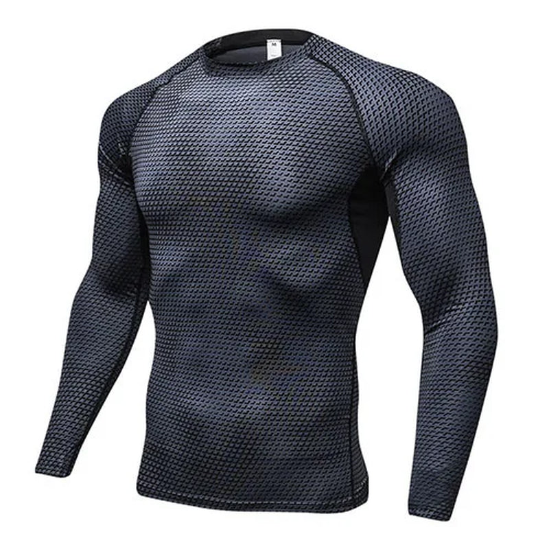 Quick Dry Workout Running Shirt Compression Fitness Tops Breathable Jersey Gym T-Shirts Clothing Rashguard Male Sport Shirts Men