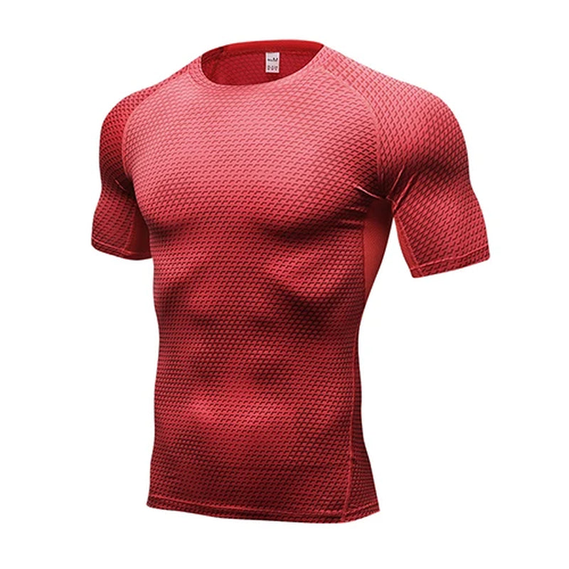 Quick Dry Workout Running Shirt Compression Fitness Tops Breathable Jersey Gym T-Shirts Clothing Rashguard Male Sport Shirts Men