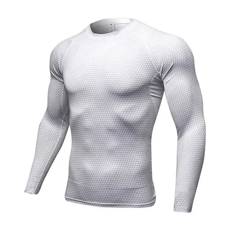 Quick Dry Workout Running Shirt Compression Fitness Tops Breathable Jersey Gym T-Shirts Clothing Rashguard Male Sport Shirts Men